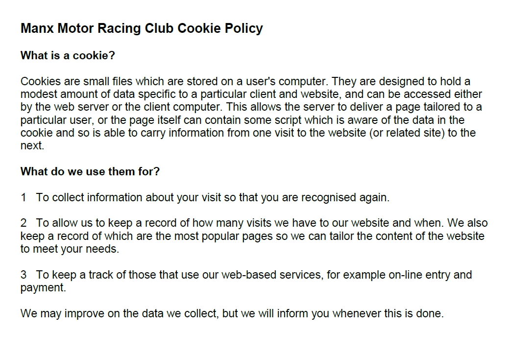 MMRC Cookie Policy